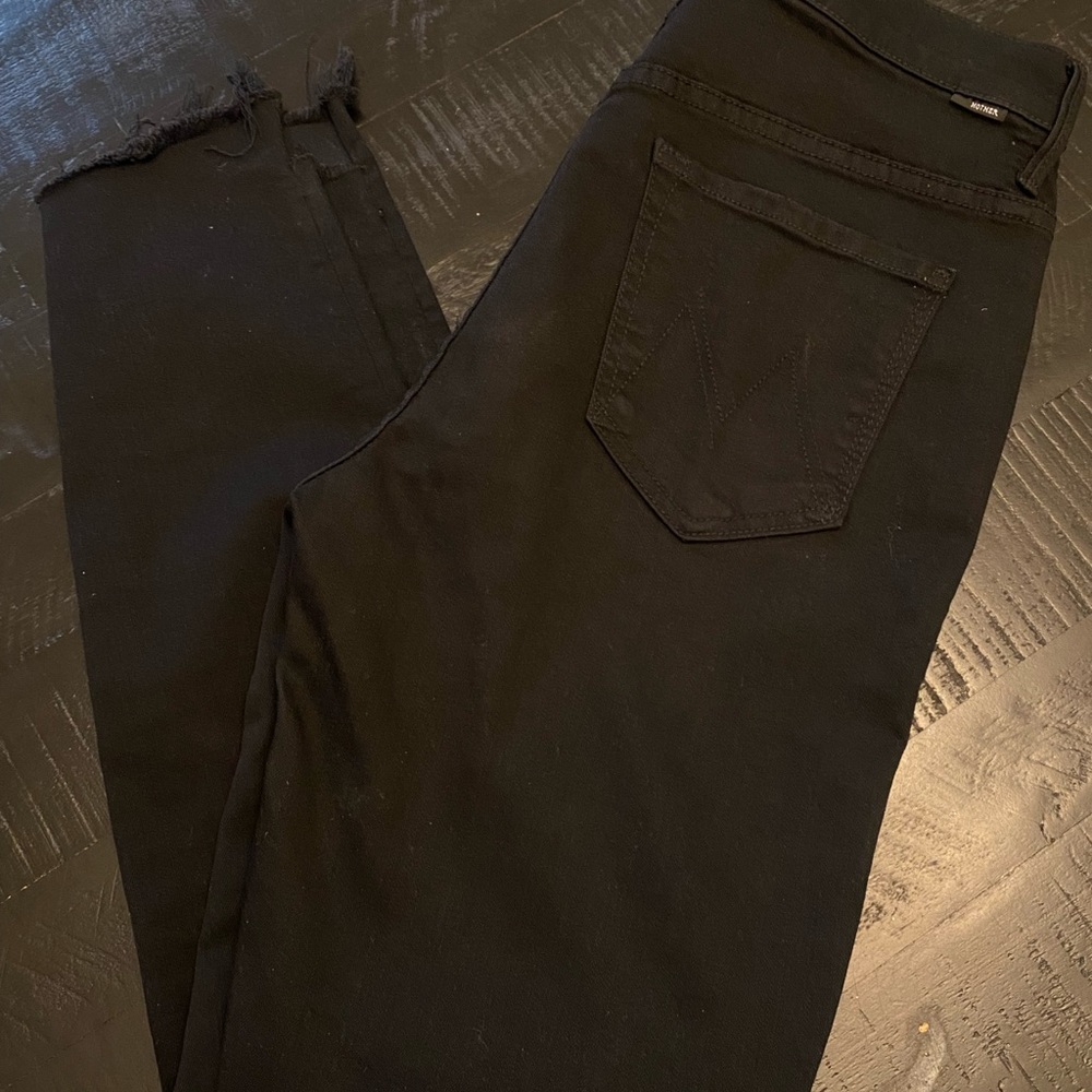 Mothers stunner zip Ankle fray jean